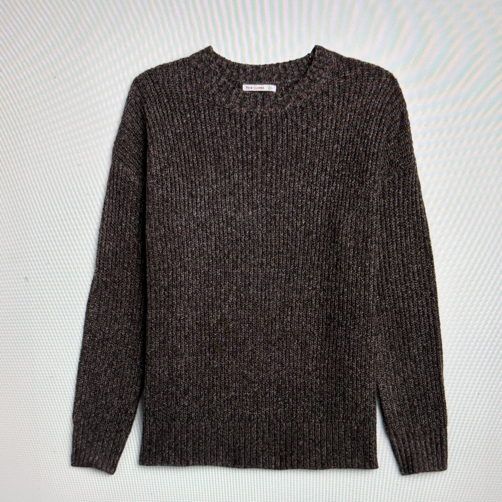 Pink Clover Charcoal Crew Neck Sweater